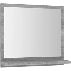 vidaXL Badspiegel Grau Sonoma 40x10,5x37 cm Holzwerkstoff