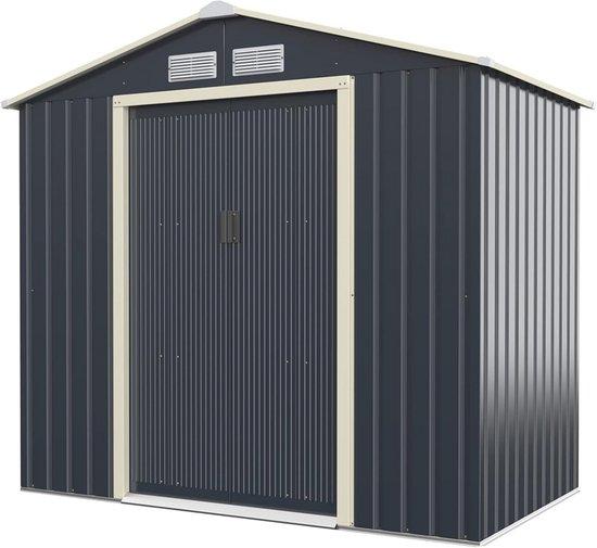 Geräteschuppen 2,37 m² mit Schiebetür und Satteldach - für Garten und Terrasse