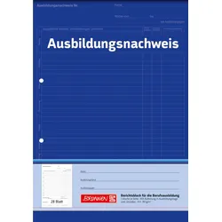 BRUNNEN Formularbuch Ausbildungsnachweis, tägliche Eintragungen DIN A4 1x 28 Seiten
