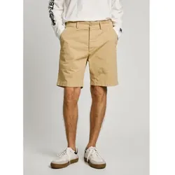 Pepe Jeans für Herren. PM801181 Beigefarbene Chino-Shorts aus Stretch-Köpergewebe (32), Lässig, Baumwolle, Nachhaltig