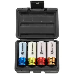 RODCRAFT RS414WP Satz Nüsse 17-19-21-22mm, 12,5mm (1/2") für Alufelgen - 8951012363