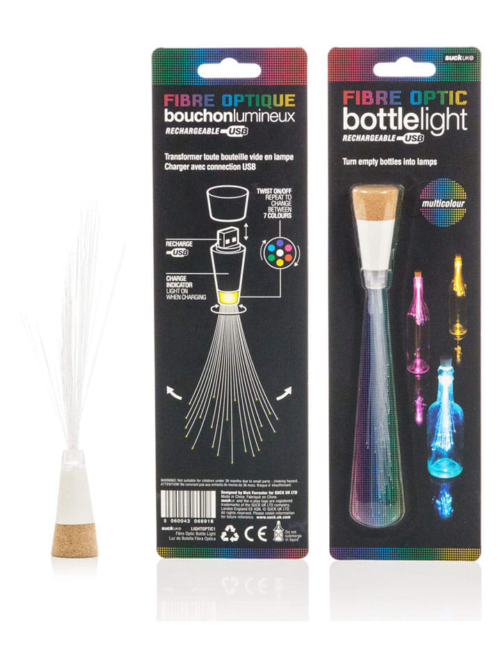 SuckUK LED-Flaschenleuchte ''Bottle Light'' in Bunt - (L)17 cm - onesize