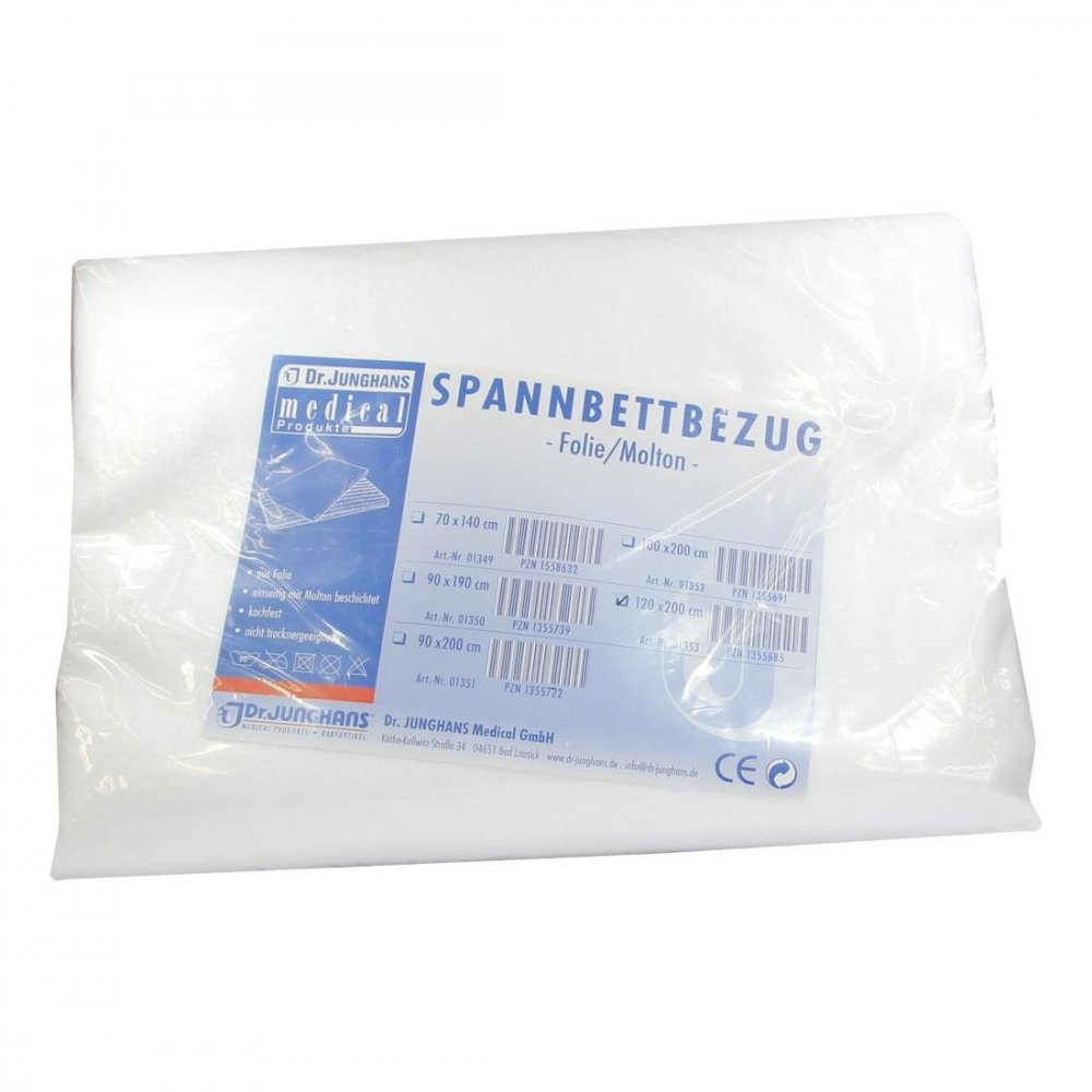 Dr. Junghans Medical GmbH Molton Spannbettbezug 120x200cm mit Folie 01355685
