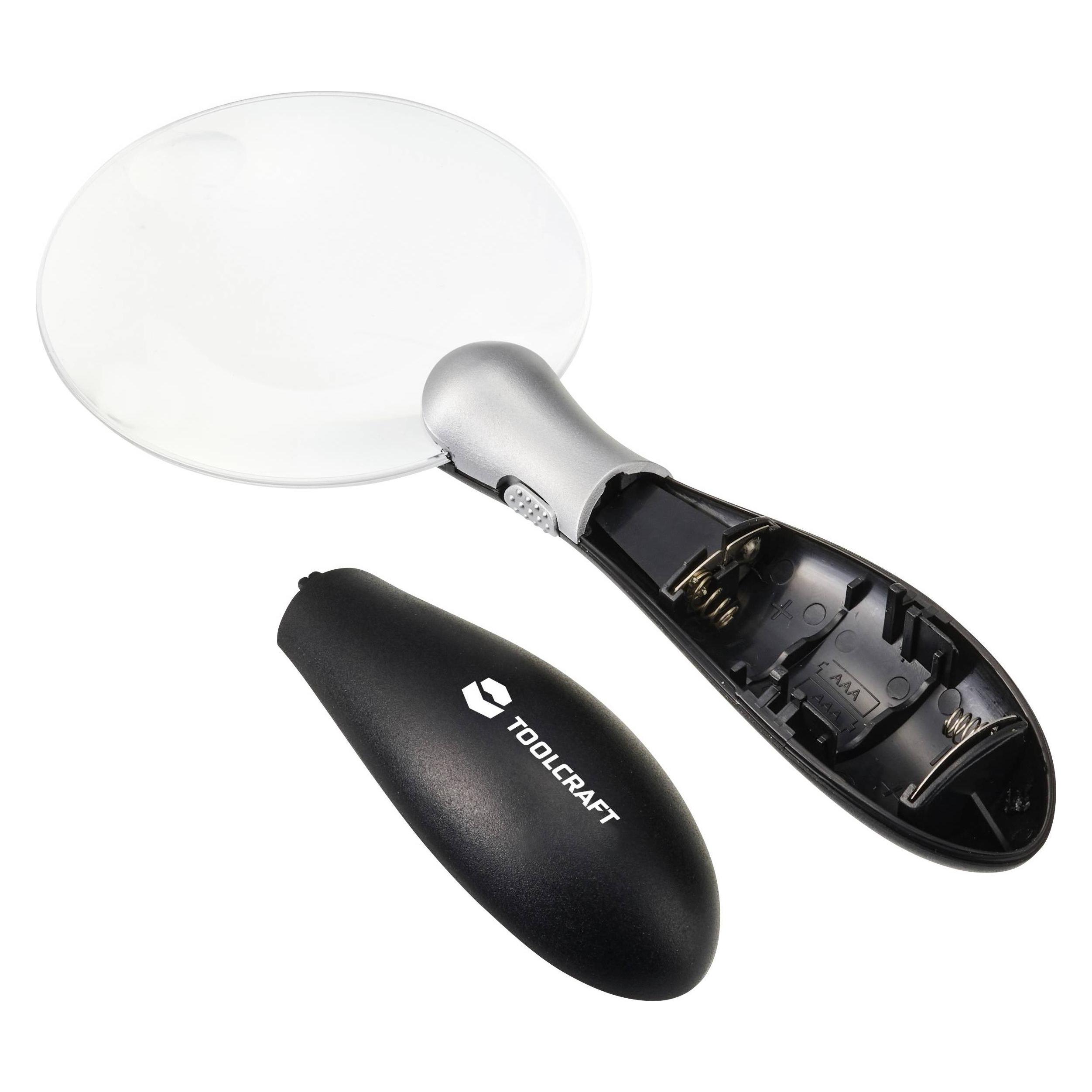 Toolcraft TO-8997036 Handlupe mit LED-Beleuchtung Vergrösserungsfaktor: 3 x, 5 x (TO-8997036)