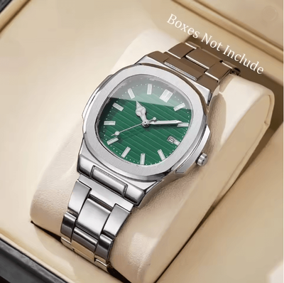 Inspire Essentials Luxury Square Dial Mens Quartz Watch Stainless Steel Business Style d