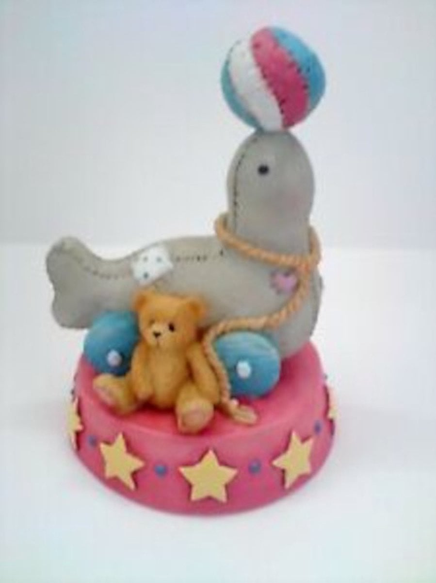 Cherished Teddies Seal Van Vriendschap Circus Seal Figurine 13796