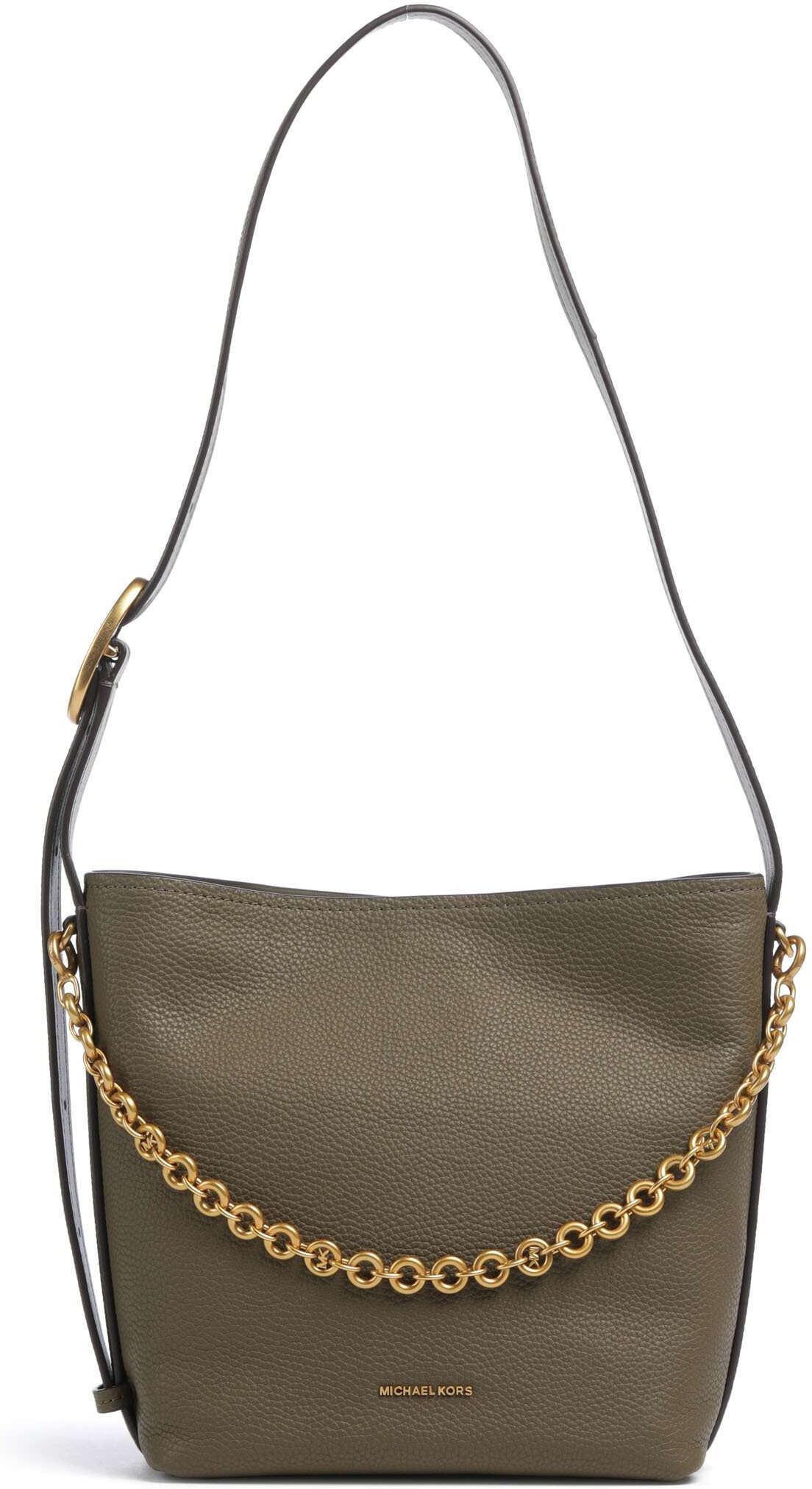 Michael Kors Nolita Small   Leer Hobo tas   olijf