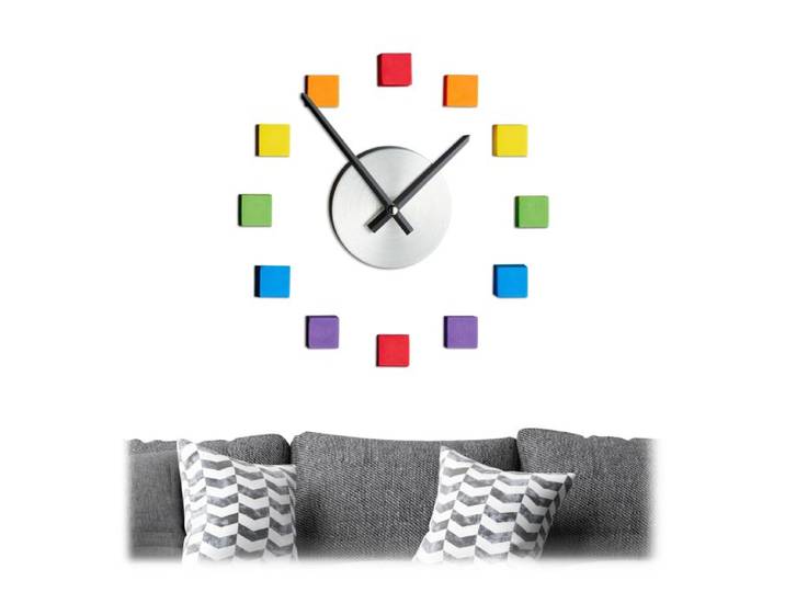Relaxdays Horloge murale DIY colorée