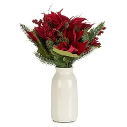 ABELLA Flora künstl. Bouquet Keramik-Vase outdoorgeeignet Höhe ca. 40cm