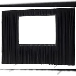 celexon Vorhangset 4-seitig für Faltrahmenleinwand Mobil Expert 203 x 152 cm