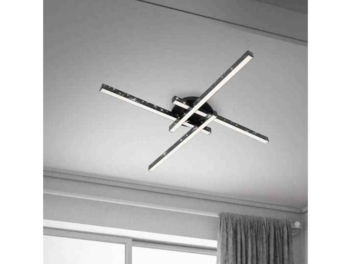 Briloner LED Deckenlampe Rey, schwarz, für Wohn- / Esszimmer, Metall, Modern, LED Deckenleuchte