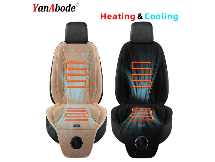 Housse de siège de voiture 2 en 1, coussin de siège chauffant et rafraîchissant, 12V, chauffage d'hiver et siège de Ventilation de refroidissement d'été, intérieur automobile