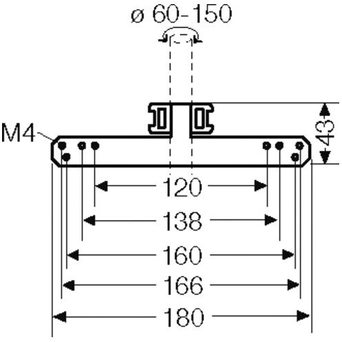 Hensel Fixation de mât pour fixation extérieure DK MB 3 (62000277)