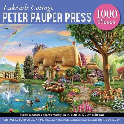 Lakeside Cottage 1000-Piece Jigsaw Puzzle (Gold Foil Highlights)