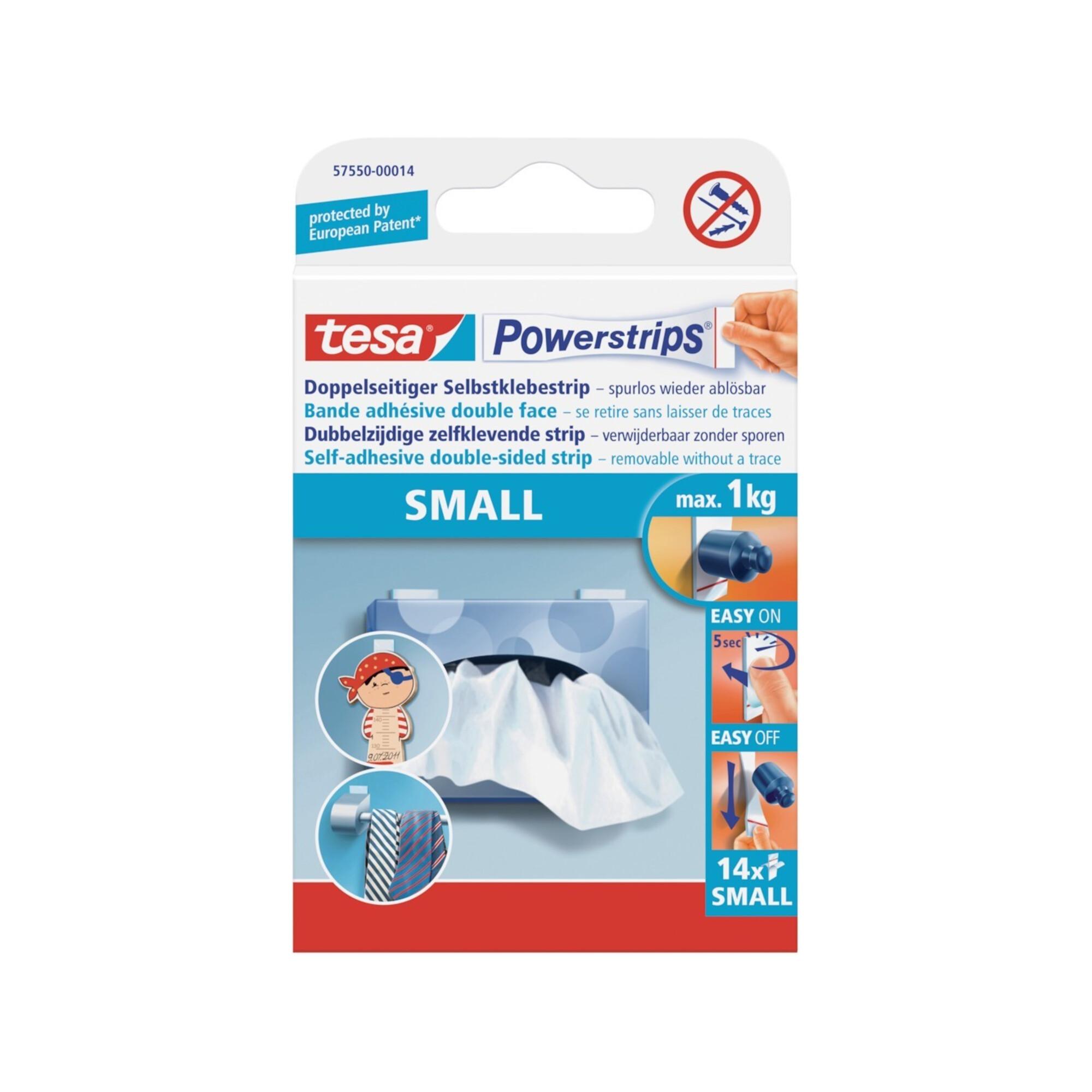 tesa Klebestücke Powerstrips small 57550-00014 14,5x33mm 14 St./Pack)