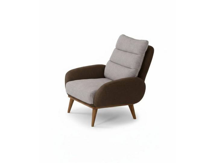 JVmoebel Sessel Bergère Modern Grau Designer-Bergère Komfortabel Stoff Minimalismus (1-St)