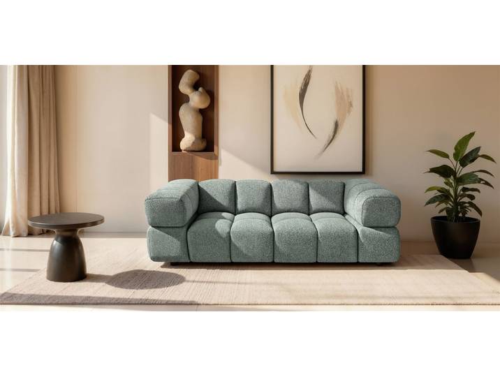 Fun Möbel 3-Sitzer Designersofa FUN ANGELA in Webstoff Puente, Rundumbezug