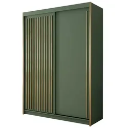 Schwebetürenschrank grün  ¦ grün ¦ Maße (cm): B: 150 H: 216