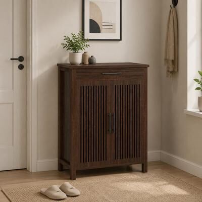 BLUEBELL Shoe Storage Cabinet with Doors & Drawer, Hidden Shoe Organizer Rack for Entryway