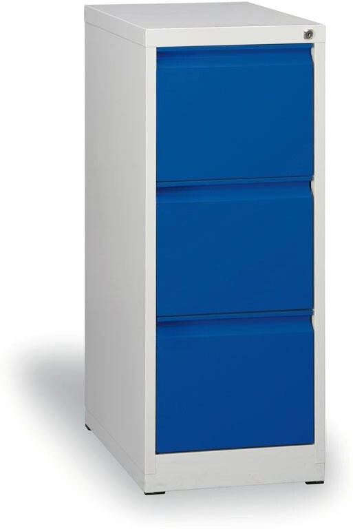 B2B Partner Metall-Hängeregisterschrank ECO A4, 3 Schübe, blau