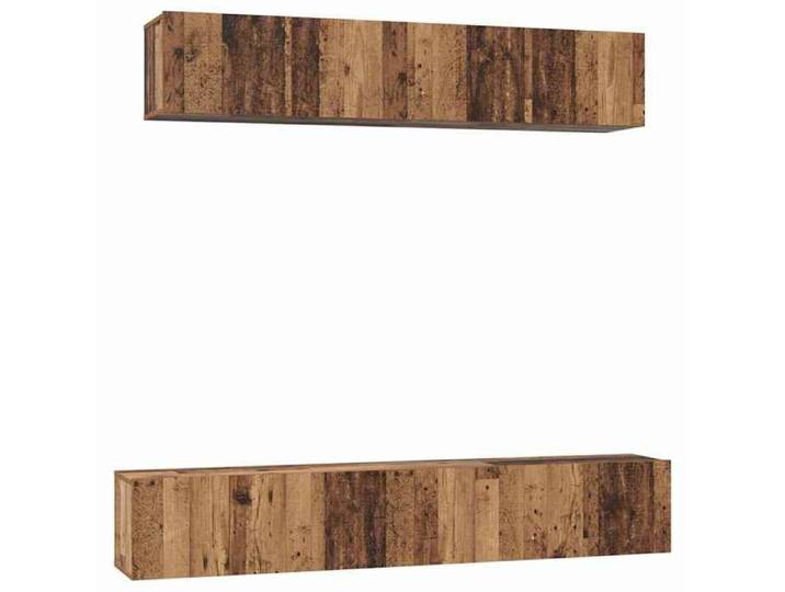 MEUBLE HIFI - Ensemble meuble TV - Meuble de télévision 5 Pcs - Bois Ancien - en Bois d'ingénierie
