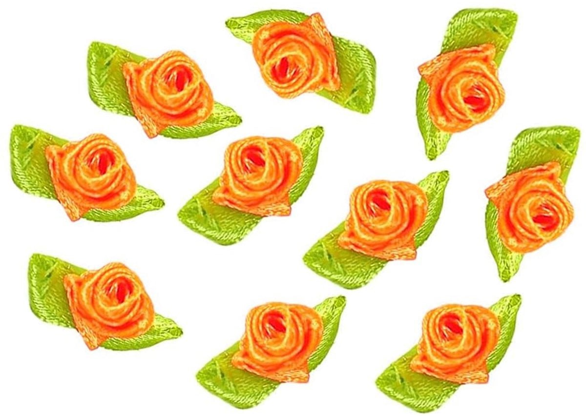 By Shayne Mini-kunstbloemen Bloemkoppen voor DIY decoratie Oranje