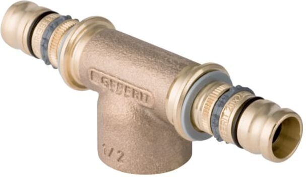 Geberit Mepla T-Stück 601360005 Ø 16xRp 1/2x16mm, Rotguss, IG