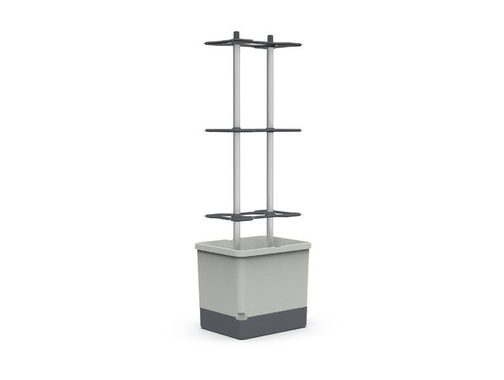 Anzuchttopf GUSTA GARDEN Charly Chili XL , grau, Kunststoff, Pflanzgefässe, Anzuchttopf