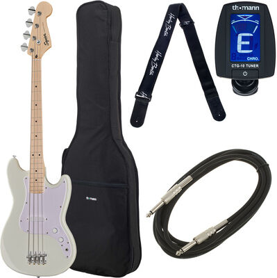 Squier Sonic Bronco Arctic Whi Bundle Arctic White