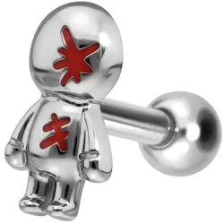 Titan Ohrpiercing mit Innengewinde PUPPE
