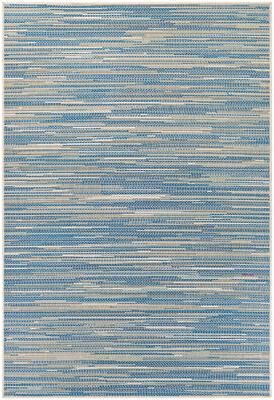 Dream Decor Rugs Samantha Cannes Azure Blue Ivory Indoor Outdoor Area Rug
