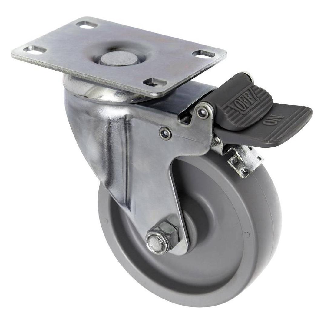 Toolcraft Lenkrolle 100 mm mit Feststellbremse und Anschraubplatte (TO-5137938)