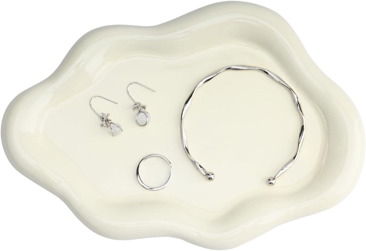 Decoratieve Keramische Sieradenhouder en Cosmetische Schaal voor Ringen en Kettingen