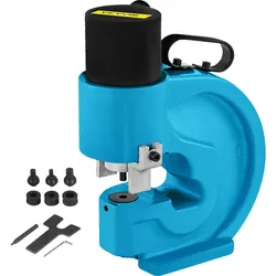 VEVOR Hydraulische Lochstanzwerkzeug 35T Hydraulic Knockout mit Metallplatten Punch Driver 4 Lochstanzwerkzeug Handpumpen-Kit 110 mm Kehle Schneideisen Hydraulische Locher Blechlocher Locheisen