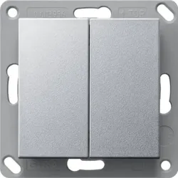 Gira Funk-Wandsend. batterielos 2-fach Aluminium 242226