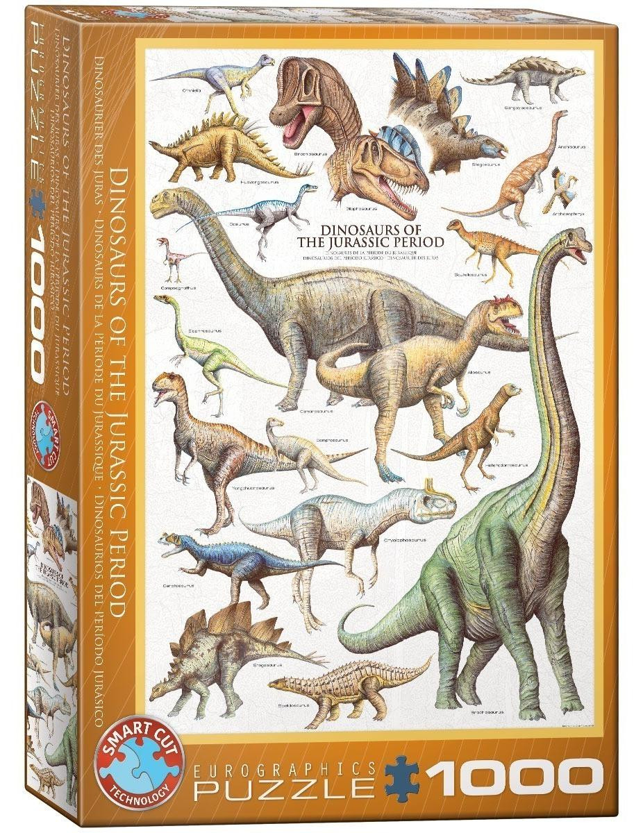 Eurographics Puzzel Dinosaurussen uit het Jura tijdperk 1000 stukjes