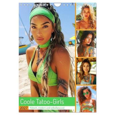 Coole Tatoo-Girls. Hübsch, modern und selbstbewusst (Wandkalender 2027 DIN A4 hoch), CALVENDO Monatskalender