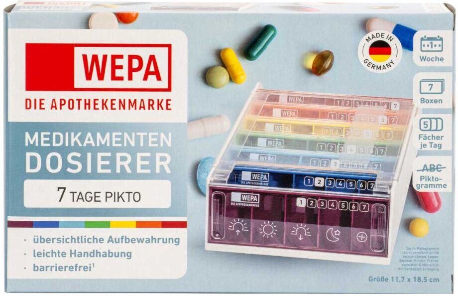 Wepa 7 Tage Wochenmagazin Piktogramme Regenbogen 1stk