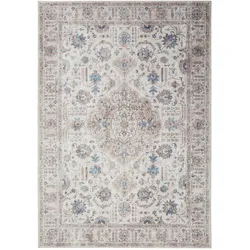 benuta Pop Waschbarer Kurzflor Teppich Laury Beige 120x170 cm - Moderner Kurzflor-Teppich für Wohnzimmer
