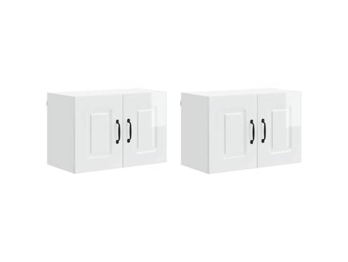 GHVBNMF 2er Set Küchen Wandschrank Hochglanz Weiß 60 x 31 x 40 cm Kompakte Küchen Hängeschränke aus Holzwerkstoff für Küche und Speisekammer bietet reichlich Stauraum für Geschirr.