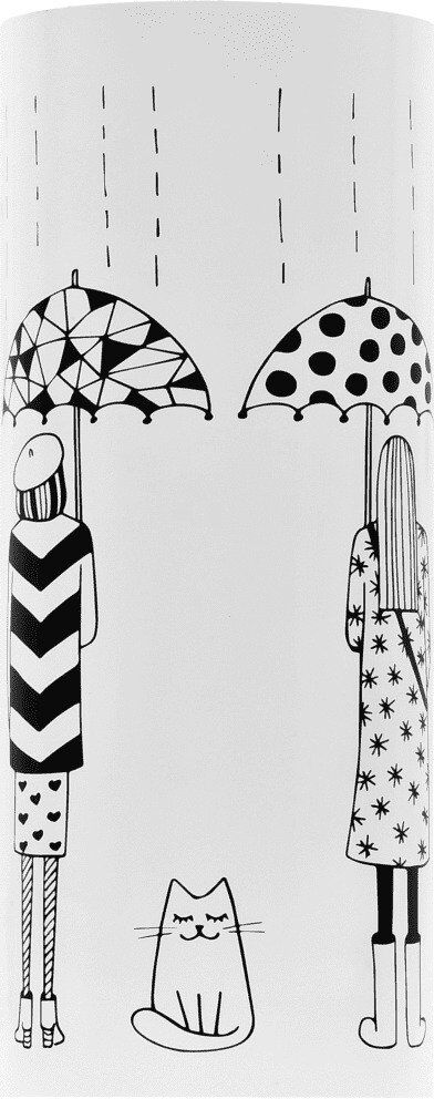Latitude Run Tristan Freestanding Umbrella Stand White 48.5cm H X 18cm W X 18cm D