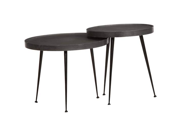 vidaXL Couchtisch 2 Stk. Schwarz Holzwerkstoff