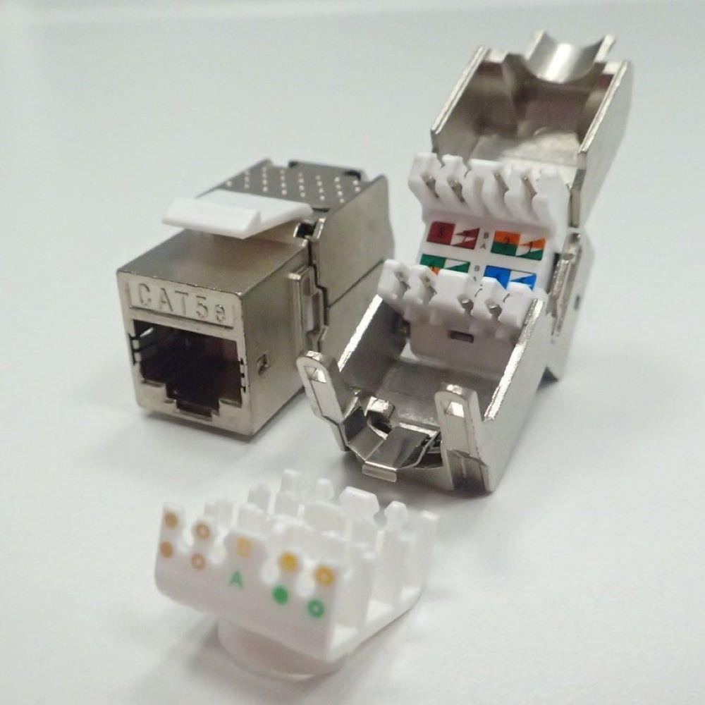 Netrack Keystone module RJ45 Cat. 5e FTP gereedschaploos
