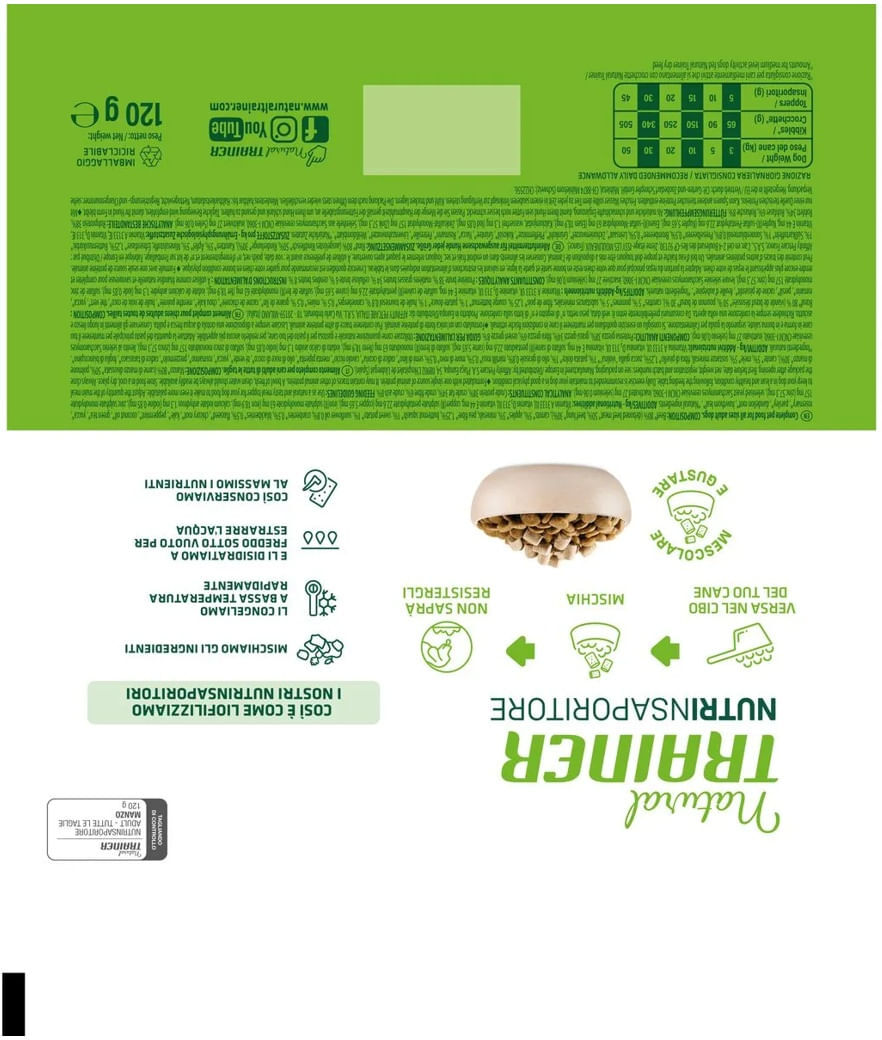 Natural Trainer Dog NutrInsaporitore 120G MANZO