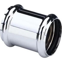 Viega Muffe 102371 DN 32, Messing verchromt, mit O-Ringen