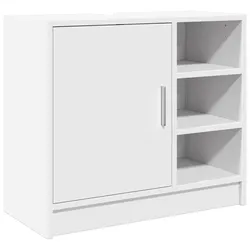 Helloshop26 - Moderner Waschtisch mit optimalem Stauraum 63 x 29 x 55 cm weißes Holzwerkstoff