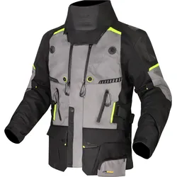 LS2 Apollo, Textiljacke wasserdicht - Dunkelgrau/Schwarz/Neon-Gelb - XL