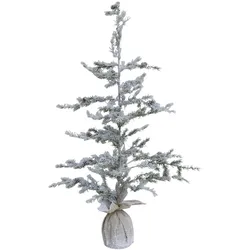 Chic Antique Künstlicher Tannenbaum Fleur mit Zapfen & Schnee, H 120 cm x Ø 55 cm - Grün mit weißem Schnee