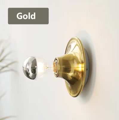 Inspire Curations Vintage Wall Sconce Retro Bedside Wall Light gold Color warm White (2700 3500k)