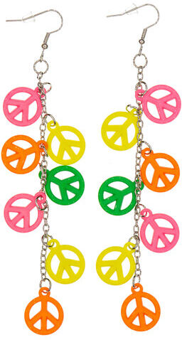 Ohrhänger "Peace", bunt
